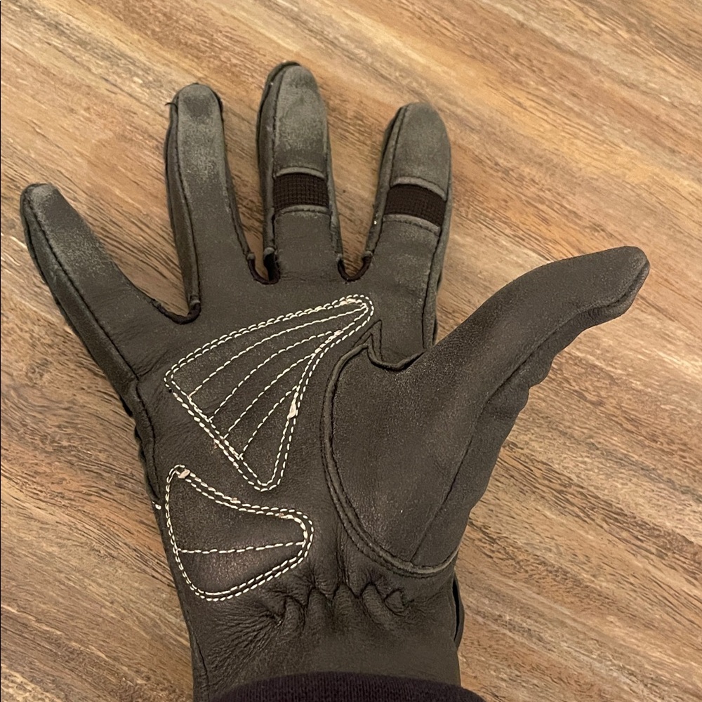 Harley-Davidson Black Leather Lace-Up Motorcycle Glove - Picture 3 of 4